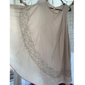 FREE PEOPLE one shoulder beaded cape dress